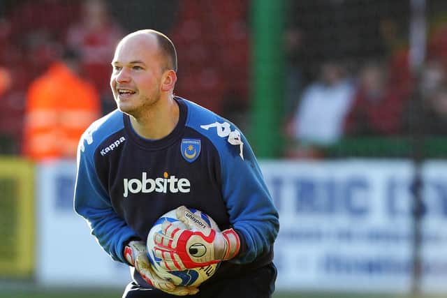 Goalkeeper Phil Smith made five appearances in 18 months after arriving at Fratton Park in December 2012. Picture: Joe Pepler