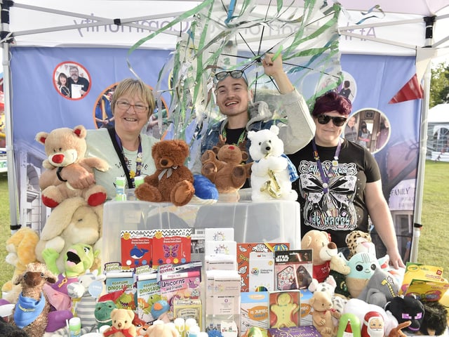 Pictured is: (l-r) Jacky Charman, Matty Martin and Tania Egan from Gosport Voluntary Action. Picture: Sarah Standing (010923-7784)