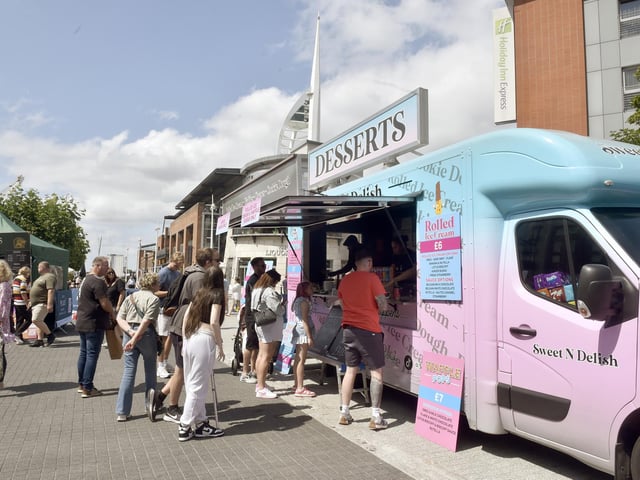 The dessert van was popular on a warm day. Picture: Sarah Standing (010825-7932)
