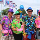 From left: Bex, Rhian, Simon, Karen, and Richard at the festival on Sunday.