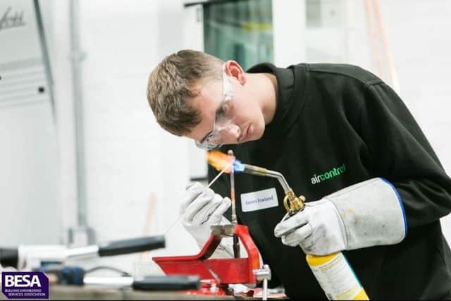 Super apprentice James Rowland, seen during the WorldSkills competition in Manchester.