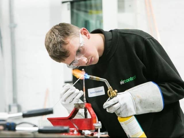Super apprentice James Rowland, seen during the WorldSkills competition in Manchester.