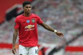 Marcus Rashford of Manchester United  (Photo by Matthew Peters/Manchester United via Getty Images)