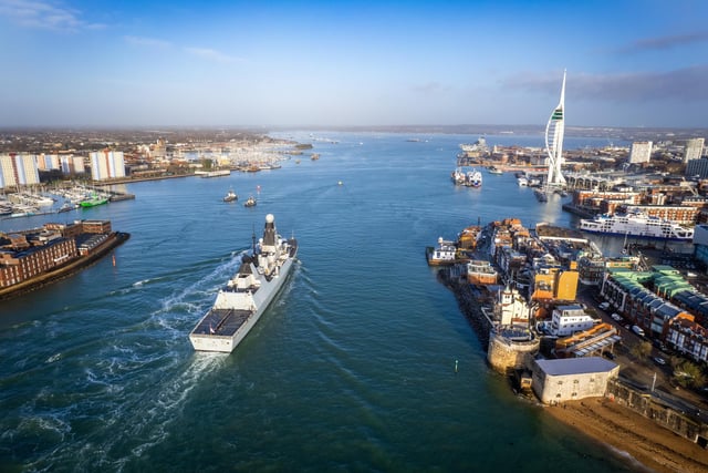 HMS Dauntless arriving back into Portsmouth.

Pictured - HMS Dauntless 

Photo by Alex Shute