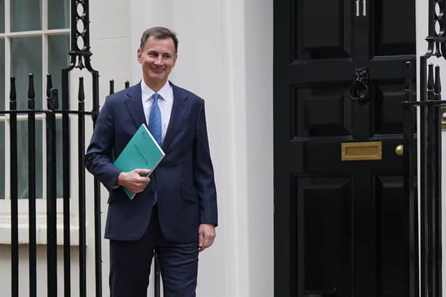 Chancellor of the Exchequer Jeremy Hunt leaves 11 Downing Street, London, for the House of Commons to deliver his autumn statement. Picture: Yui Mok/PA Wire