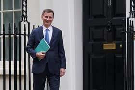 Chancellor of the Exchequer Jeremy Hunt leaves 11 Downing Street, London, for the House of Commons to deliver his autumn statement. Picture: Yui Mok/PA Wire