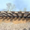 A 44-metre landslip which happened on the embankment to the northeast of Hook station in Hampshire on the line from London to Basingstoke. Photo credit should read: Network Rail/PA Wire