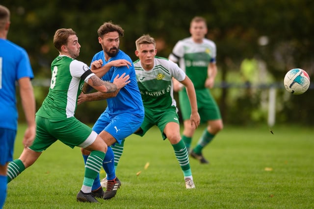 Paulsgrove (blue) v Moneyfields. Picture: Keith Woodland