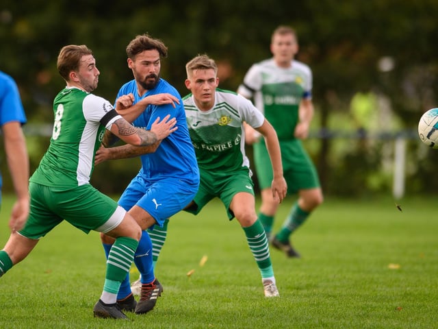 Paulsgrove (blue) v Moneyfields. Picture: Keith Woodland