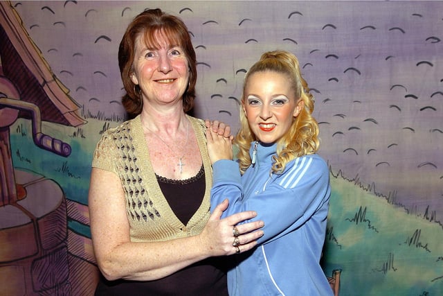 Cinderella panto choreographer Maria Proudlock, 24, with her mother Angie Proudlock, 47, a housekeeper at The Kings Theatre in Albert Road (060008-0024)