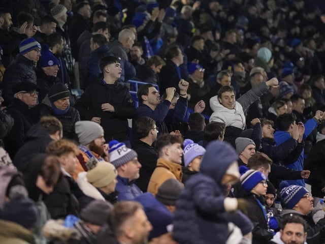 Pompey fans backed their team to a crucial Championship survival win over Cardiff last night.