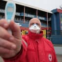 Covid-19 (Coronavirus) health checks take place before the Serie A match between US Sassuolo and Brescia Calcio at Mapei Stadium - Citta del Tricolore on March 9, 2020 in Reggio nell'Emilia, Italy  (Photo by Emilio Andreoli/Getty Images)