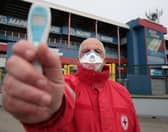 Covid-19 (Coronavirus) health checks take place before the Serie A match between US Sassuolo and Brescia Calcio at Mapei Stadium - Citta del Tricolore on March 9, 2020 in Reggio nell'Emilia, Italy  (Photo by Emilio Andreoli/Getty Images)