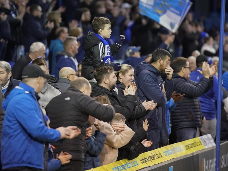 Check out our brilliant gallery as Pompey fans roared their team on to victory over Northampton. Pics: Jason Brown.