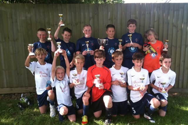 New Moneyfields signing Tom Dinsmore pictured with his Pickwick Lions U11 team-mates in 2012. Back (from left):  Lewis Beale, Tom Dinsmore, Tom Andrews, Charlie Harris, Alex Andrews, Sonny Brooks. Front: Ben Smith, Joe Suthers, Billy Lay, Seb Parker, Ryan Morgan, Harry Sykes, Sam Churcher