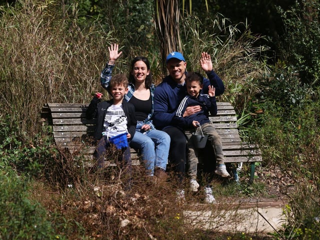 Pictured is Steve Williams, Kat Williams, Hunter, 6 and Marley, 8.
Picture: Sam Stephenson.