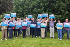 Havant MP candidate Alan Mak (centre) with supporters