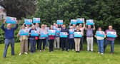 Havant MP candidate Alan Mak (centre) with supporters