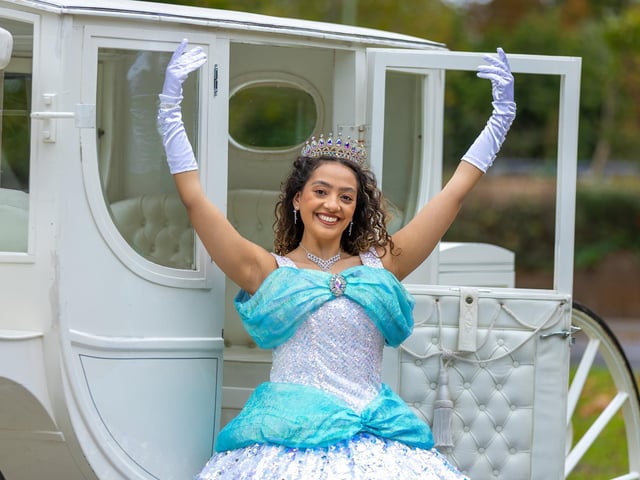 Cinderella was on hand to promote the upcoming Christmas panto of 'Cinderella' being held at Fareham Live this December.Pictured - Cinderella was on hand with her horses and coach.Photos by Alex Shute