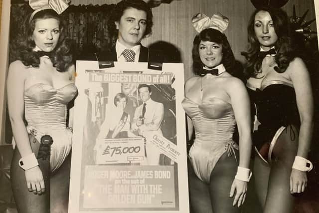 Bunny girls at a charity premier at the Odeon in Southsea for the the James Bond film The Man With the Golden Gun. Jo is to the right. Picture: Portsmouth Evening News