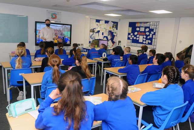 Gomer Junior School in Gosport. Pictured when pupils returned back to school on Monday, March 8. Picture: Sarah Standing (080321-4454)