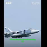 Footage from new BBC series The Warship: Tour of Duty shows the moment Russian jets appear to threaten HMS Queen Elizabeth. Credit: BBC