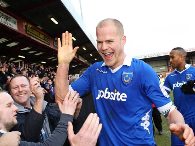 Johnn Ertl celebrates at Crewe