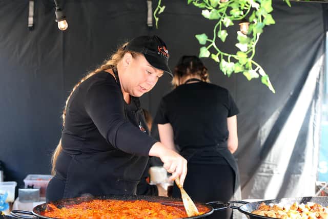 Kara Wilkinson-Holmes from Kara's Kitchen. British Street Food Awards, Gunwharf Quays. Picture: Chris Moorhouse  (jpns 280821-05)