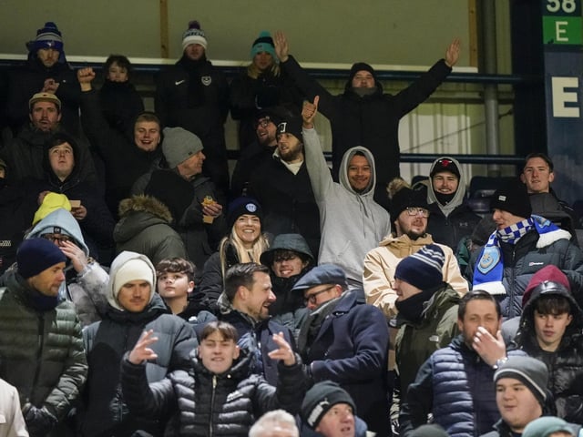 1,569 Pompey fans made the trip to Wycombe - despite the cold conditions.