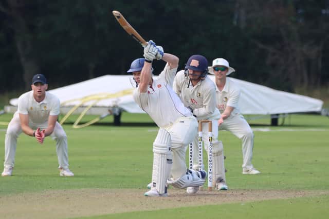 Chris Stone on his way to an unbeaten 60 for Havant against Bournemouth. Picture: James Robinson