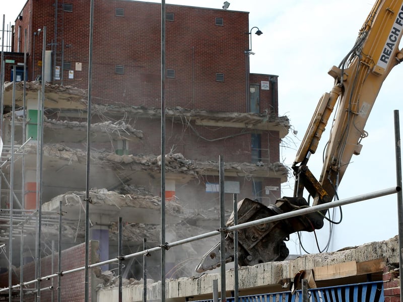 There is now little left of the car park as the demolition nears completion.