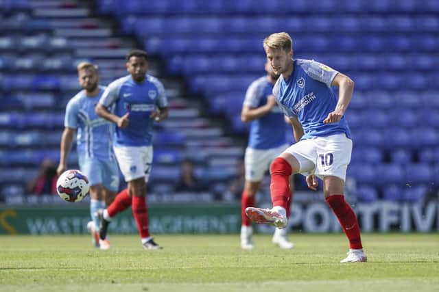 Joe Pigott in action against Coventry today