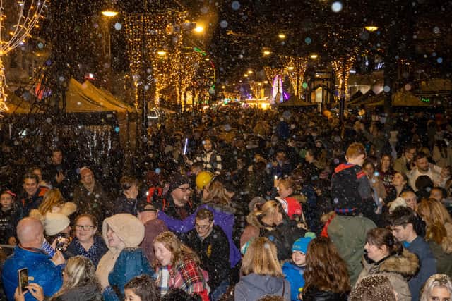 Fareham's Christmas lights switch-on in West Street Picture: Alex Shute