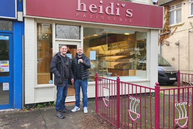 André Guedeney and Antony Aguado-Navarro outside the store they are turning into a new Andre's Food Bar. Picture: André Guedeney.