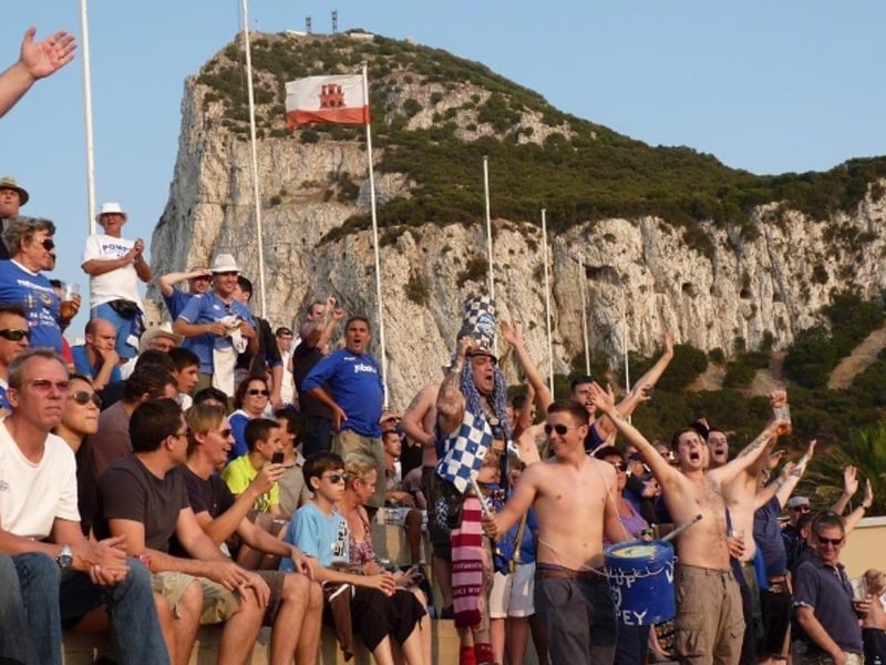 Pompey fans headed to Gibraltar to cheer on their side in the summer of 2012.