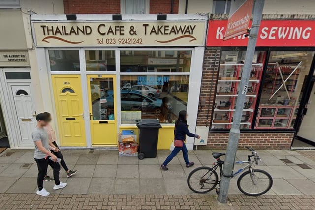Thailand Cafe and Takeaway, Southsea, has a Google rating of 4.6 with 143 reviews.