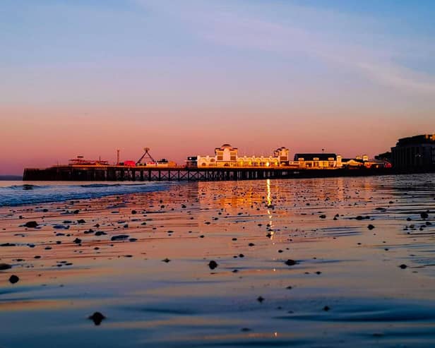 Southsea Beach and pier taken by Vicky Stovell.