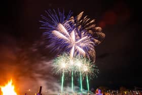 HMS Sultan held its annual bonfire and fireworks night on Thursday evening, as thousands of locals enjoyed all the fun of the fair  Pictured - Families enjoying the bonfire and fireworks  Photos by Alex Shute
