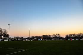 The scene at AFC Portchester on Saturday after the floodlights failed. Picture by Daniel Haswell.