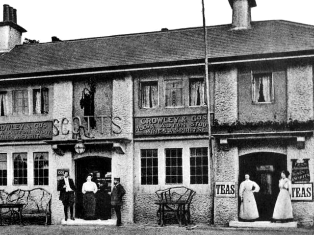 The now demolished, The Good Intent at Horndean. The Good Intent pub and tea rooms at Horndean. It was demolished after 185 years of service.