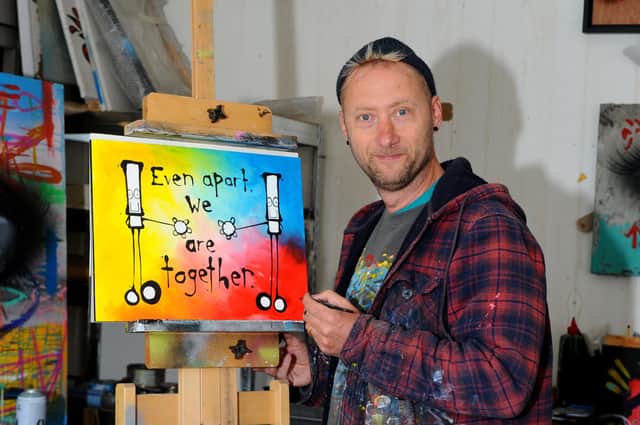 Artist My Dog Sighs has created some artwork for The News, Portsmouth.
Picture: Sarah Standing (010520-8199)