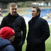 Robbie Fowler, left, with former Oxford boss Karl Robinson and jockey AP McCoy. (Photo by Richard Heathcote/Getty Images)