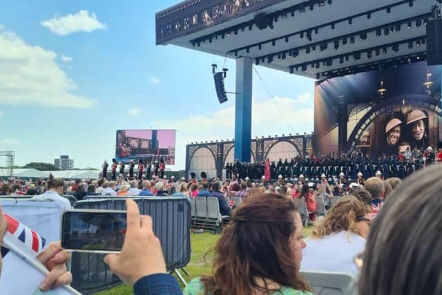 View of the main stage from our seats