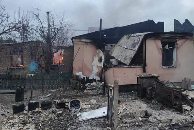 The Russian shelling in the town of Irpin, just north of Ukraine's capital of Kyiv left homes destroyed,