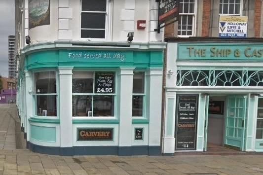 The Ship and Castle, The Hard, is a brilliant spot to stop off as a family after a day of shopping.