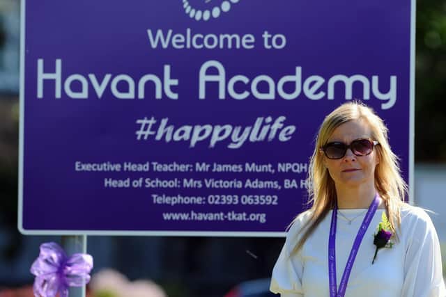 Victoria Adams, head of school at Havant Academy. Picture: Sarah Standing (100720-5598)