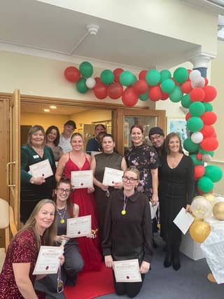 Staff at Bedhampton Court Care Home celebrate after being nominated by residents for their dedication and compassionate care.