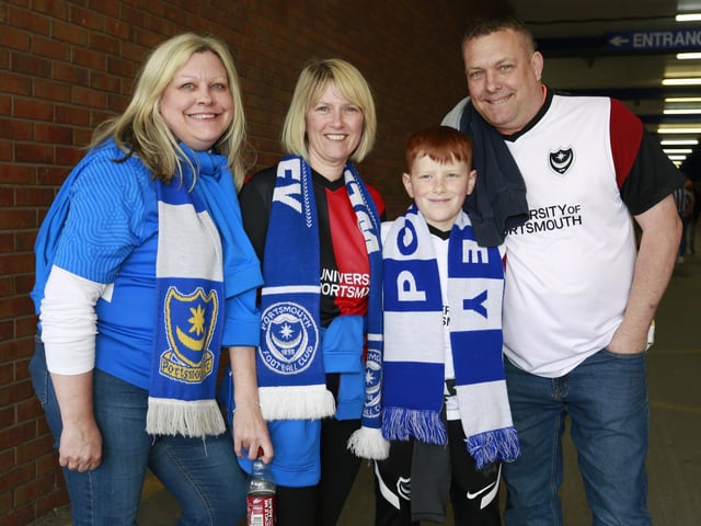 All smiles outside the ground after a very early start.