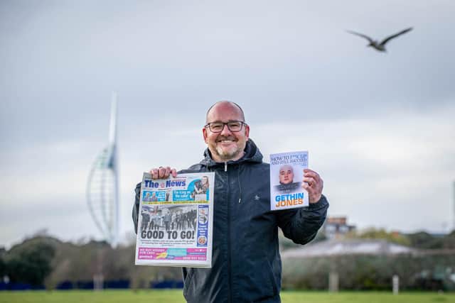 We Love The News campaign

Pictured: Gethin Jones with a copy of The News in Southsea, Portsmouth on 6 April 2021.

Picture: Habibur Rahman