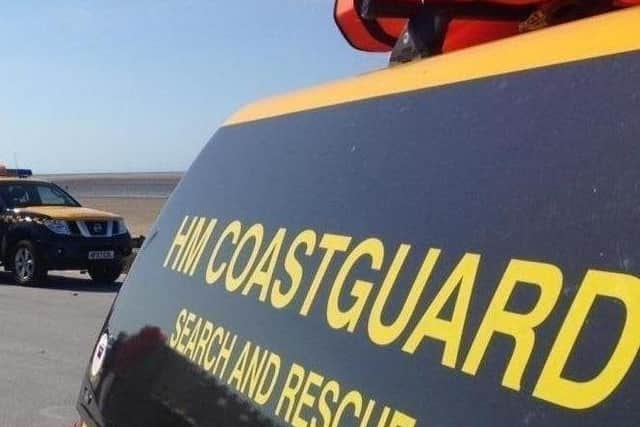 The Coastguard was called into action to rescue the child and dog.